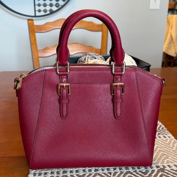 Michael Kors Deep Red Satchel, Like New - Picture 14 of 14